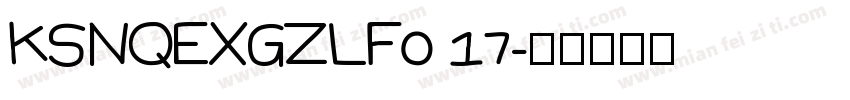 KSNQEXGZLF0 17字体转换